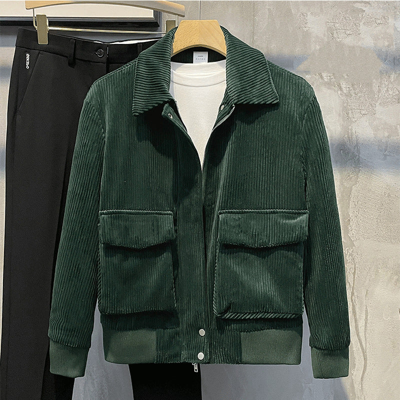 Corduroy Coat Men's Trendy Jacket Trendy Brand Fashion